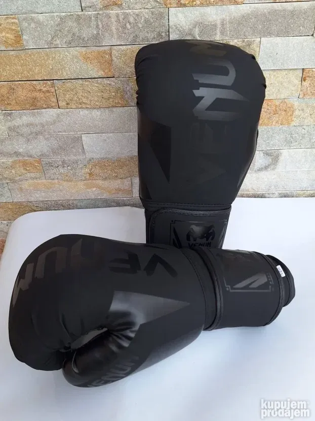 Rukavice za boks - Bokserske rukavice CRNE VENUM 10-12-14oz