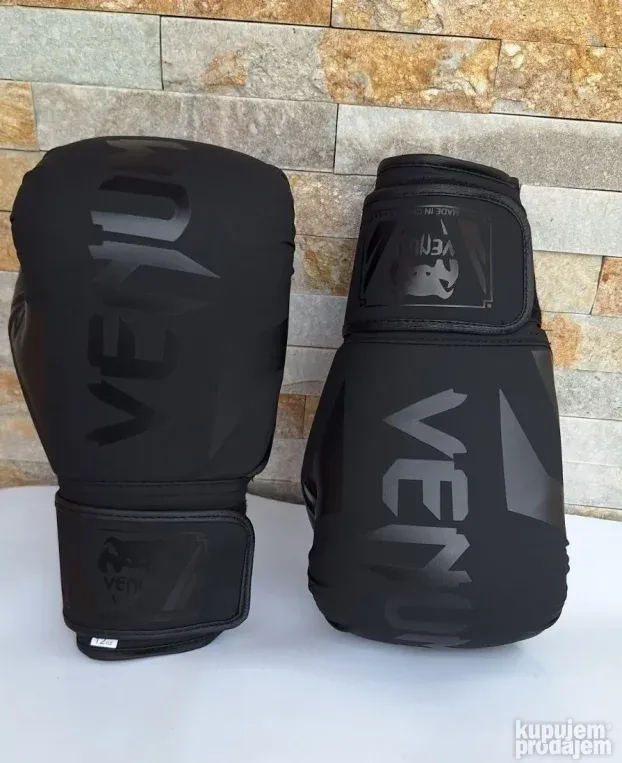 Rukavice za boks - Bokserske rukavice CRNE VENUM 10-12-14oz
