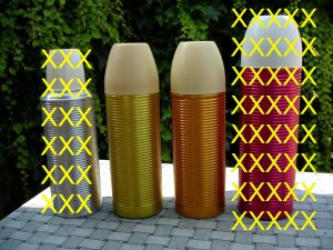 Stari retro, metalni termosi