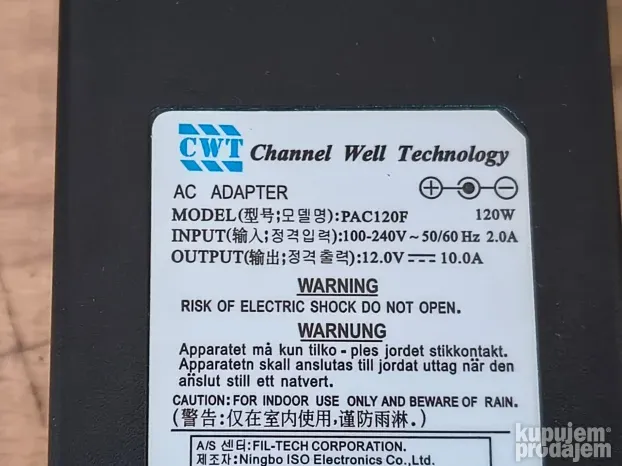 12V 10A 120W adapter napajanje