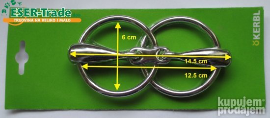 Žvale za jahanje 12,5 cm - šuplje francuske