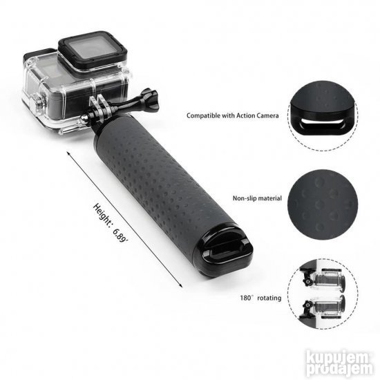 Vodootporna Bova za GoPro Drzac za Ruku za Akcione Kamere