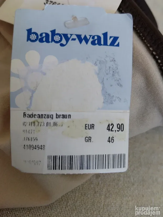 Braon jednodelni kupaći kostim vel 46