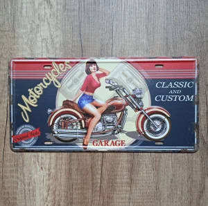 Metalna tabla MOTORCYCLES Garage