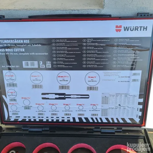 Wurth čepare HSS Hole Cutter