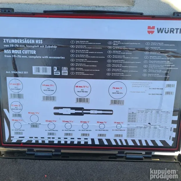 Wurth čepare HSS Hole Cutter