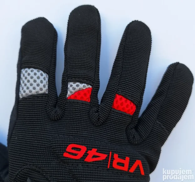 Rukavice Dainese VR platno crno crvena