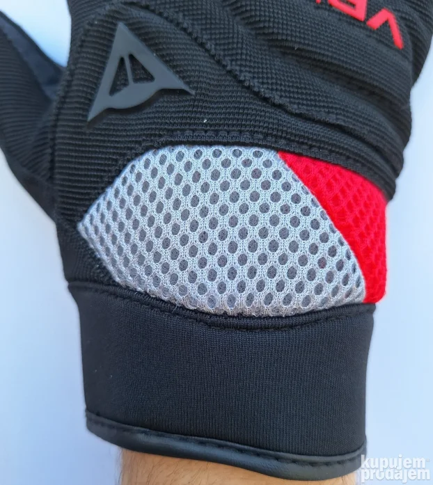 Rukavice Dainese VR platno crno crvena