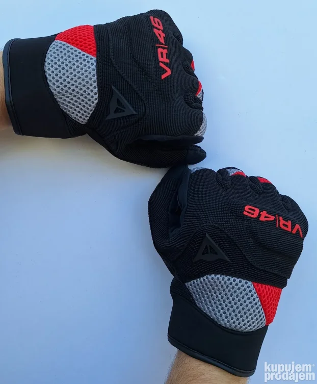 Rukavice Dainese VR platno crno crvena