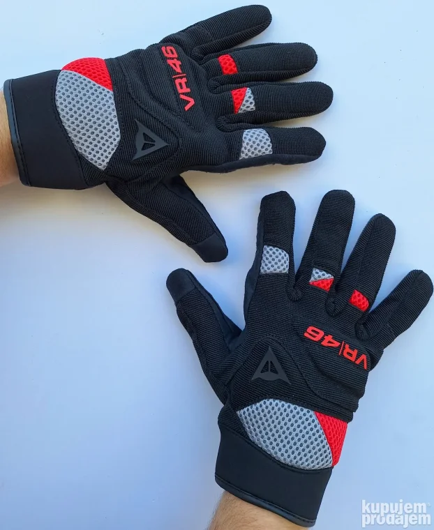 Rukavice Dainese VR platno crno crvena