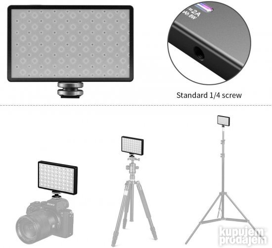 LED RGB Reflektor Soonpho P10 Svetlo za Kameru 2500K~8500K