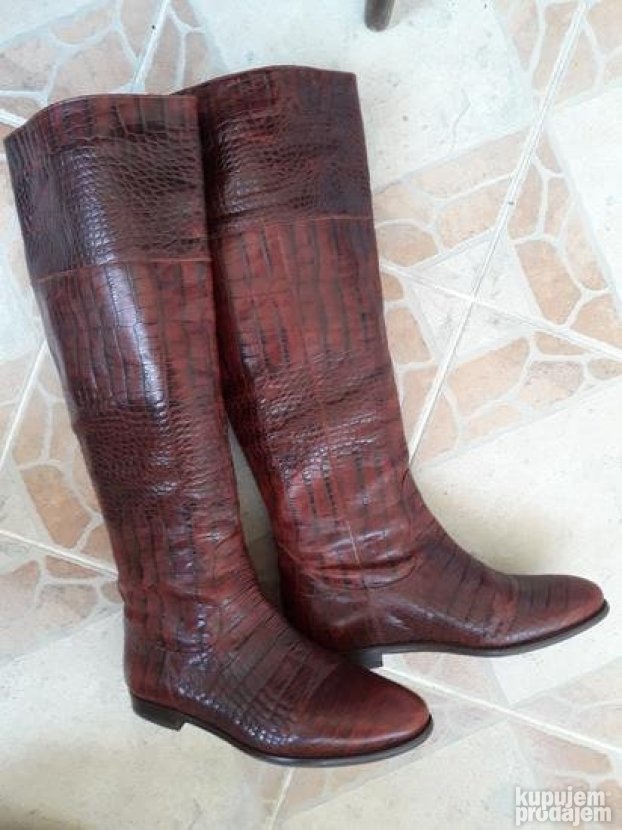 HOTIC vrhunske kozne bordo cizme NOVE 38