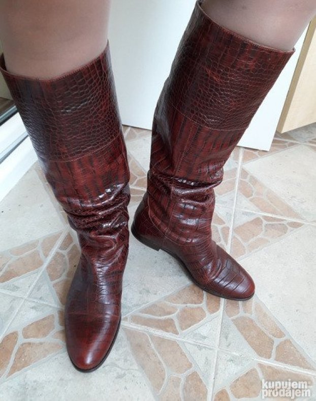 HOTIC vrhunske kozne bordo cizme NOVE 38