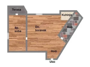 Odličan dvosoban stan u Veterniku!41m2