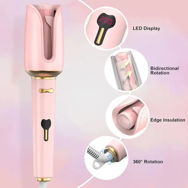 Automatski rotirajuci uvijac, figaro za kosu, sa lcd ekranom