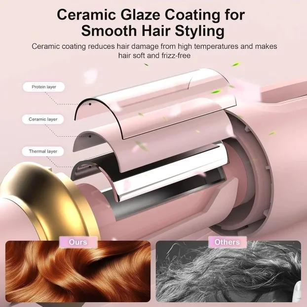 Automatski rotirajuci uvijac, figaro za kosu, sa lcd ekranom