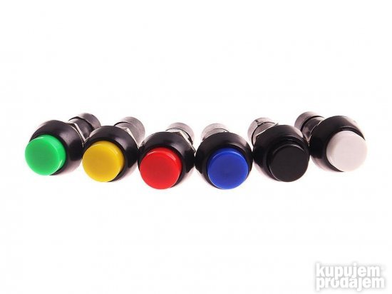 Taster PBS-11B 12mm (zeleni) 1A/250VAC