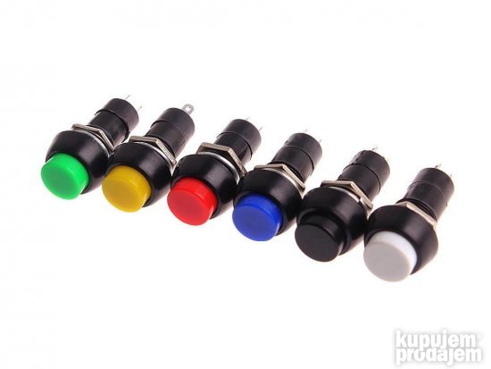 Taster PBS-11B 12mm (zeleni) 1A/250VAC