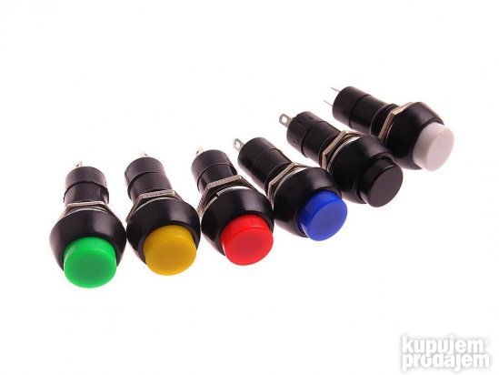 Taster PBS-11B 12mm (zeleni) 1A/250VAC