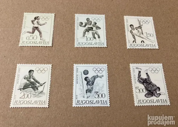 OLIMPIJSKE IGRE - Mexico City, Mexico, 6 mint markica, 1968