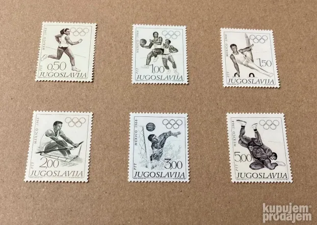 OLIMPIJSKE IGRE - Mexico City, Mexico, 6 mint markica, 1968