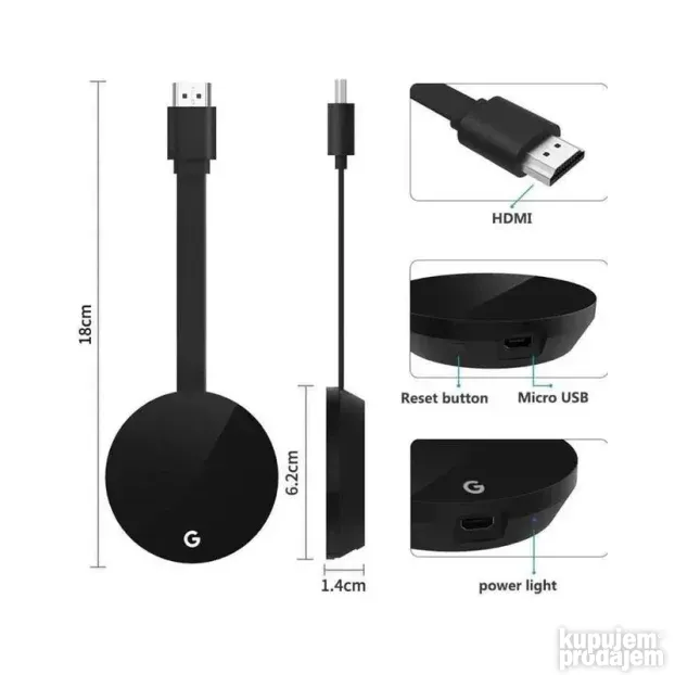 Wireless Display Dongle G7s cromecast Mirascreen NOVO