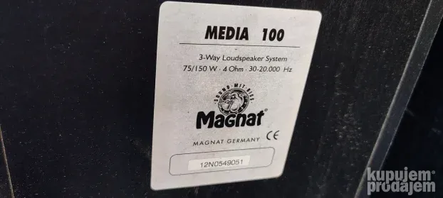 zvucnici magnat media 100 75/150w.4 oma