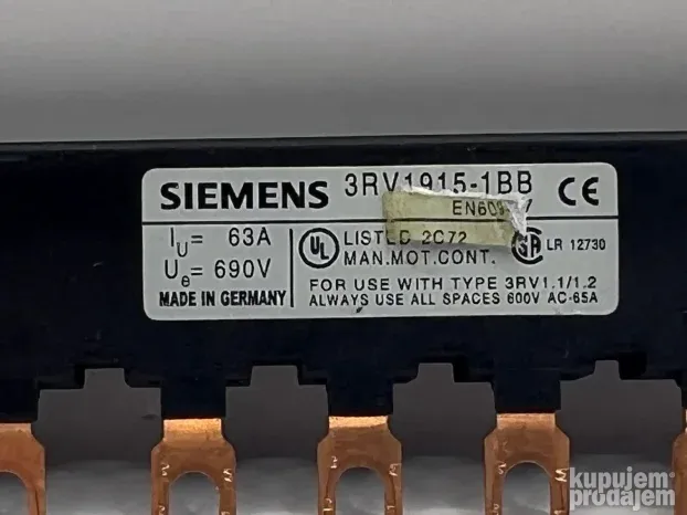 Siemens 3RV1915-1BB trofazni sabirnički spoj za prekidače