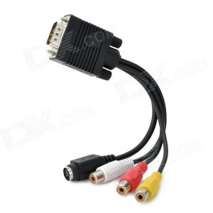 VGA na S-Video RCA i 3 cinca adapter nov