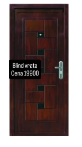 Sigurnosna vrata braon za kockicama