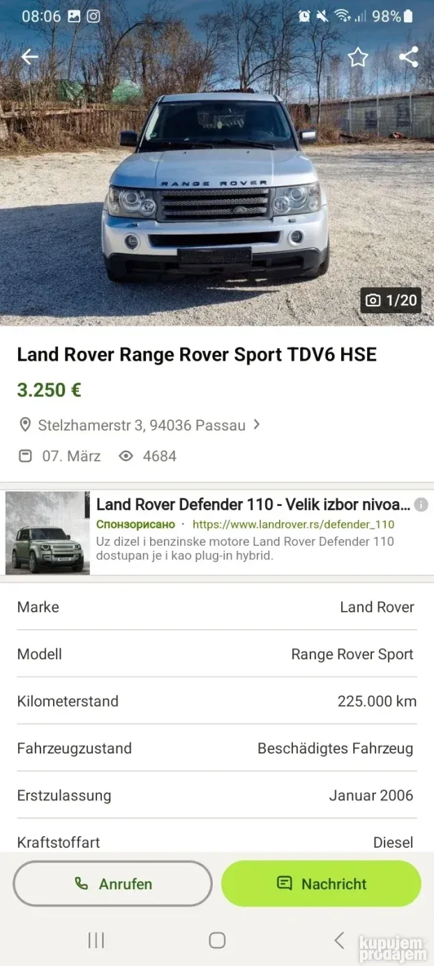 2006 Land Rover Range Rover Sport 