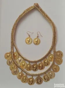 Dvostruka ogrlica i mindjuse za folklor