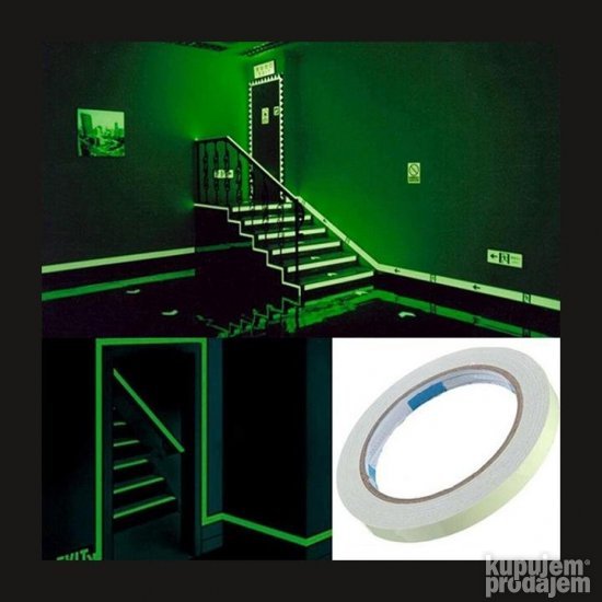 Traka fluorescentna zelena samolepljiva, 10mm/10m