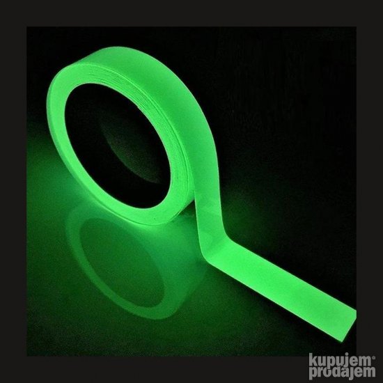 Traka fluorescentna zelena samolepljiva, 10mm/10m