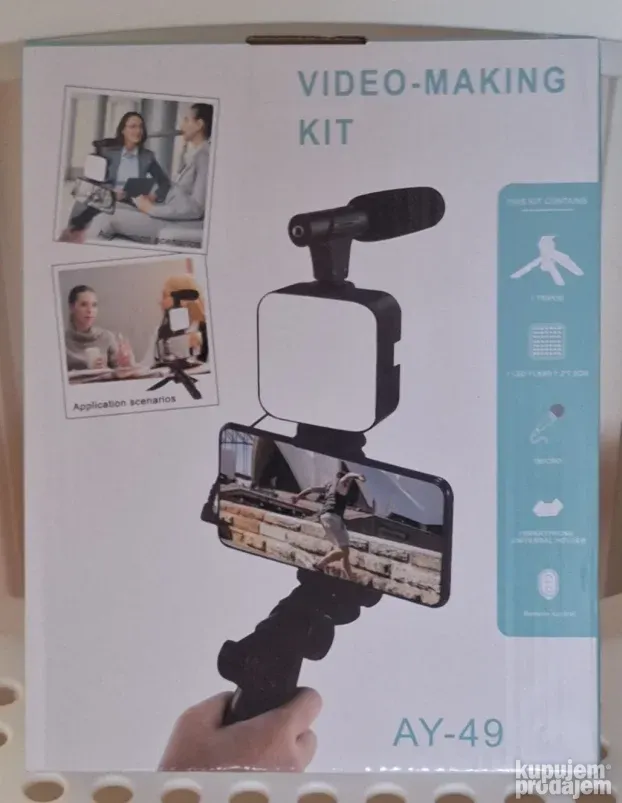 Set za snimanje Vloga Profi držač telefona sa mikrofonom