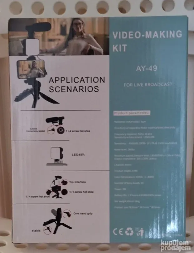 Set za snimanje Vloga Profi držač telefona sa mikrofonom