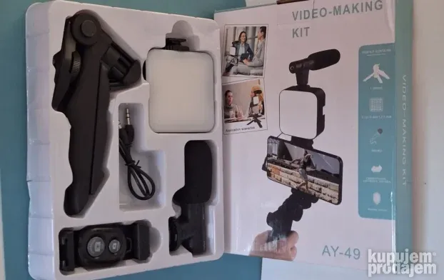 Set za snimanje Vloga Profi držač telefona sa mikrofonom