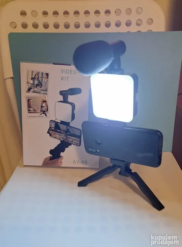 Set za snimanje Vloga Profi držač telefona sa mikrofonom