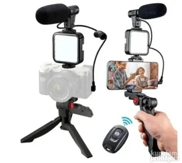 Set za snimanje Vloga Profi držač telefona sa mikrofonom