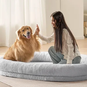 Krevet Za Odrasle Velike Pse 182x122x25cm Sivi vv