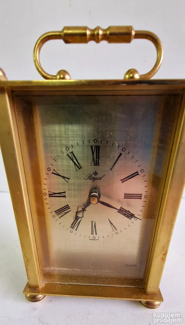 Stari mesingani komodni sat Royal