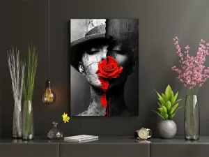 Red rose - Black and white - Slika raznih dimenzija