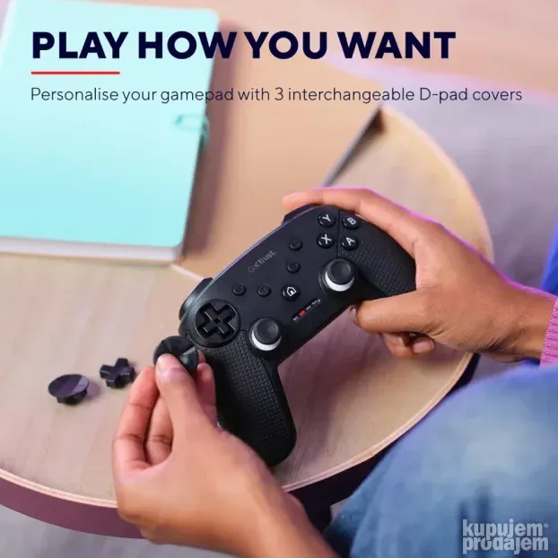 Gamepad dzojstik TRUST GXT542 Muta bezicni crni