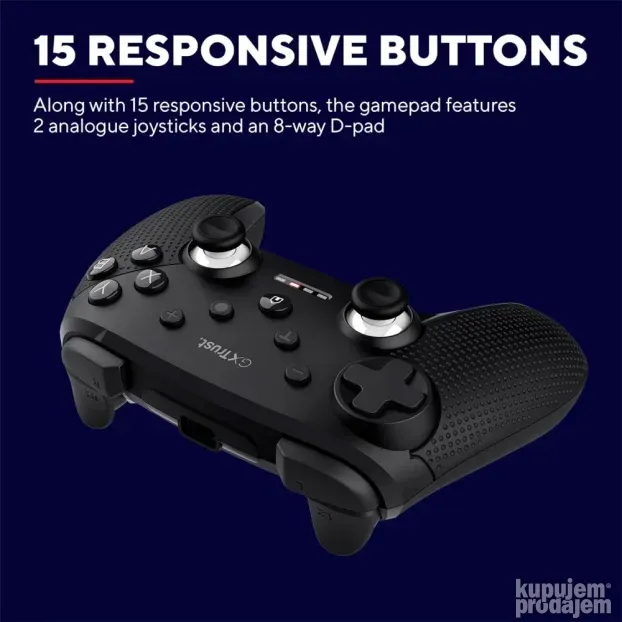 Gamepad dzojstik TRUST GXT542 Muta bezicni crni