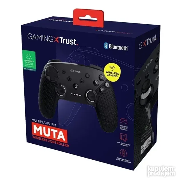 Gamepad dzojstik TRUST GXT542 Muta bezicni crni