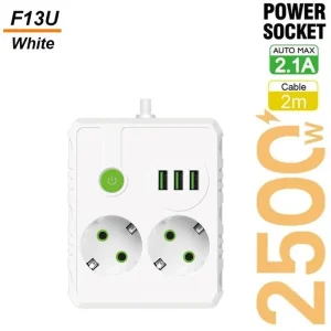 Dupla utičnica sa 3 USB port 2500W