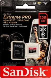 SanDisk Extreme PRO 128GB MicroSDXC 200 MB/S Novo
