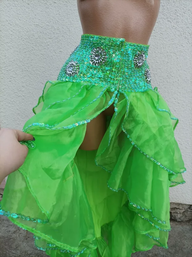 Zelena Kostim Suknja za Trbušni Ples/Burlesku M