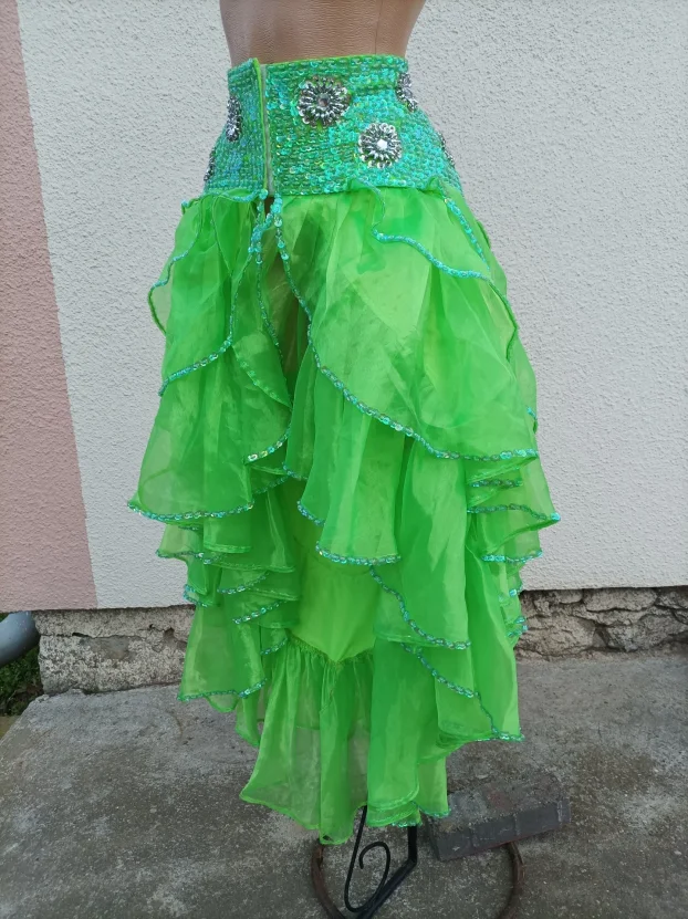 Zelena Kostim Suknja za Trbušni Ples/Burlesku M