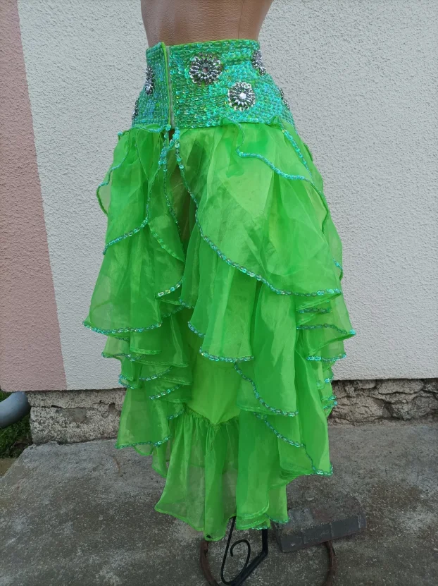 Zelena Kostim Suknja za Trbušni Ples/Burlesku M